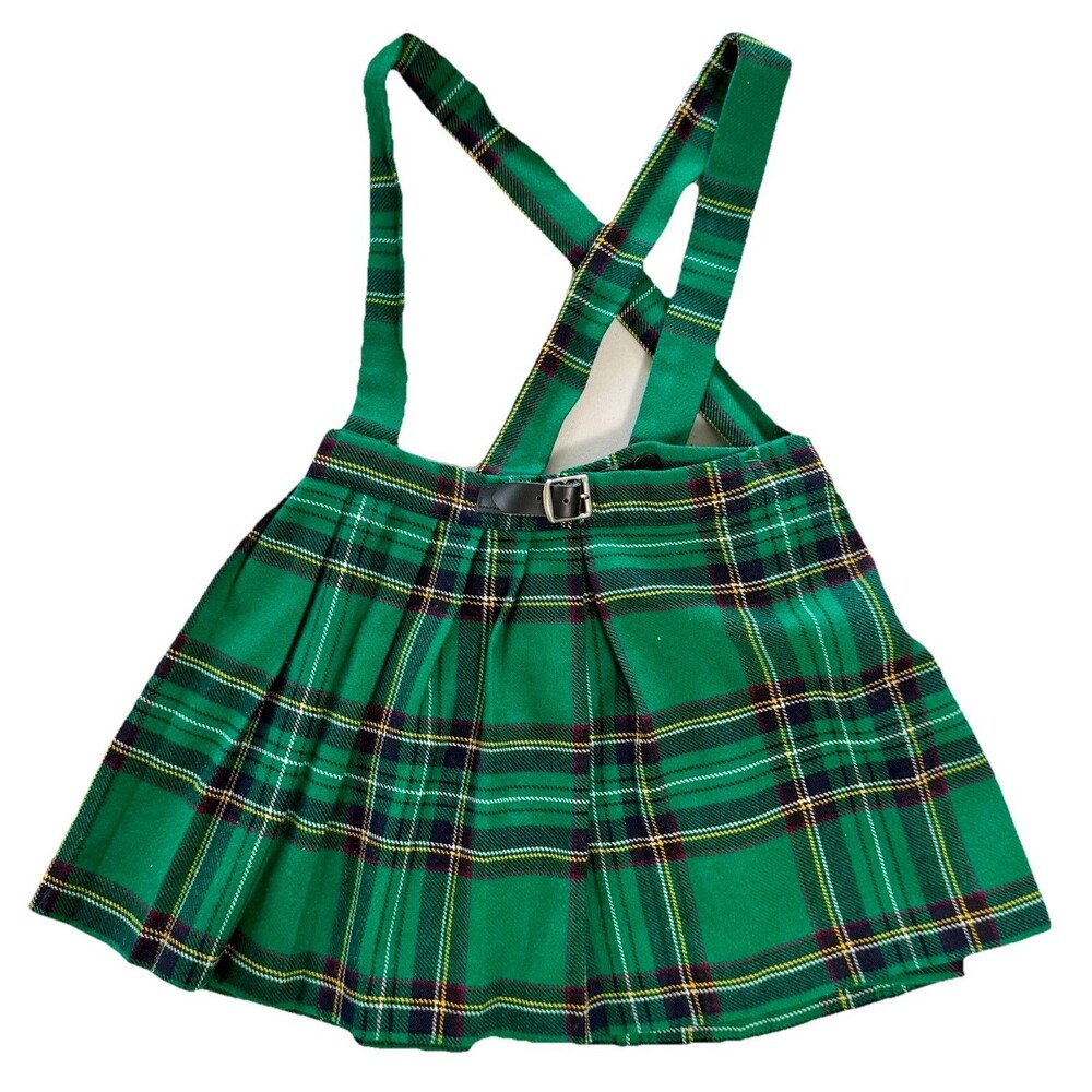O’Neil Of Dublin Toddler‎ Kilt Wool Blend Tartan Plaid Green Size 3/4 Years